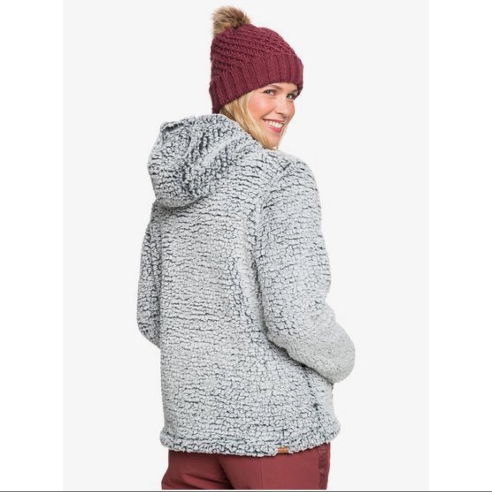 Roxy ‘Pluma’ Technical Half ZIP Sherpa Hoodie - Picture 6 of 8